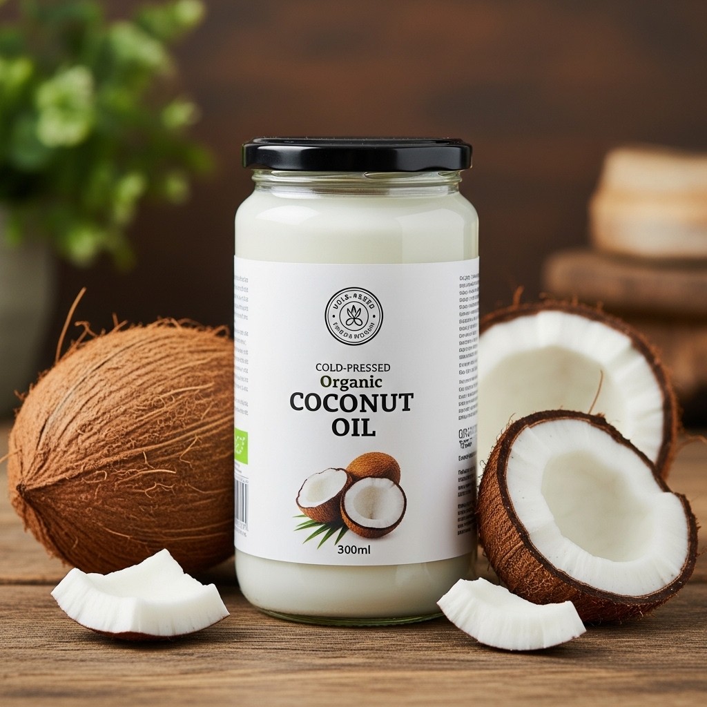 Soğuk Sıkım Organik Hindistan Cevizi Yağı (300ml)